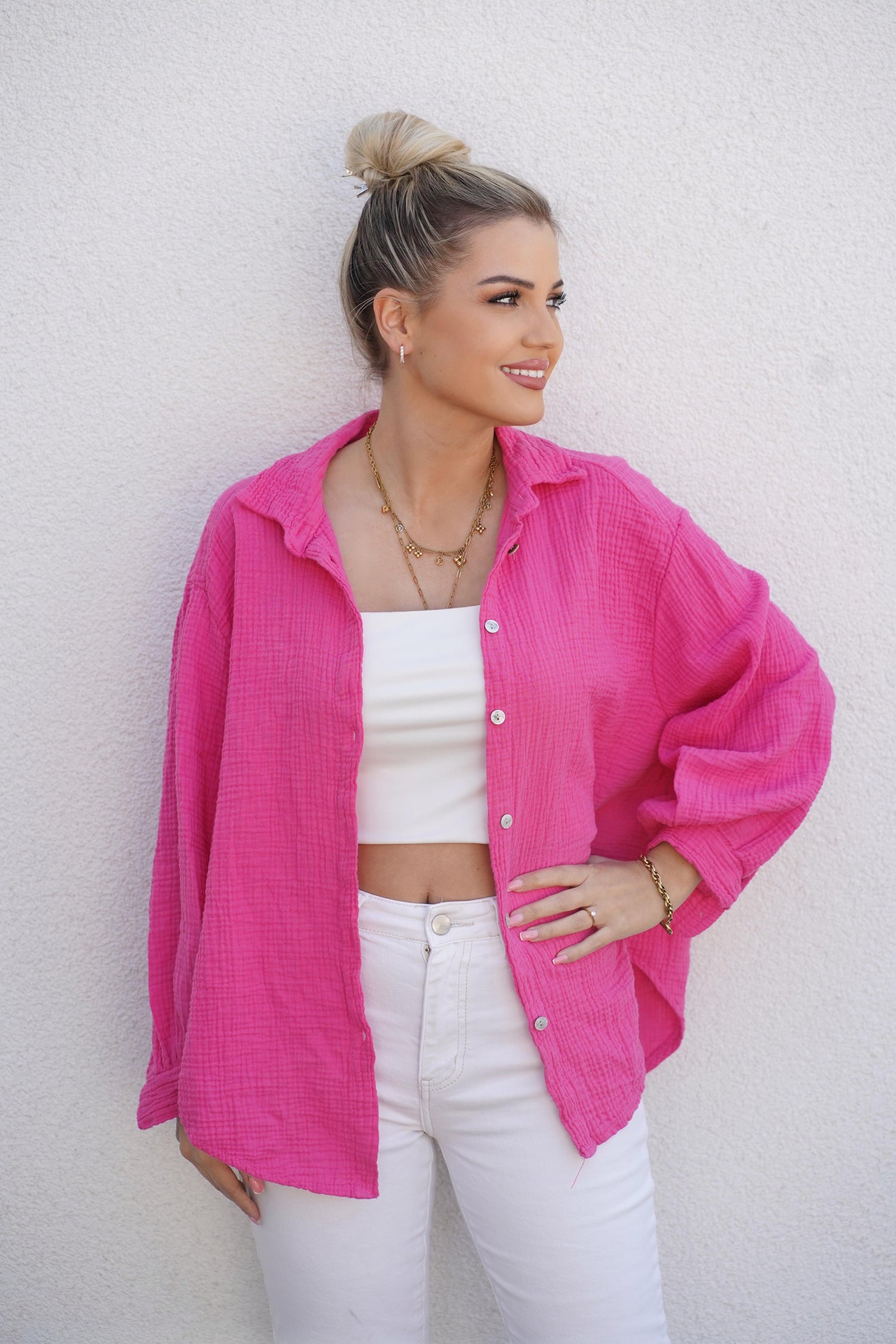 Musselin Bluse „Nadine“ kurz