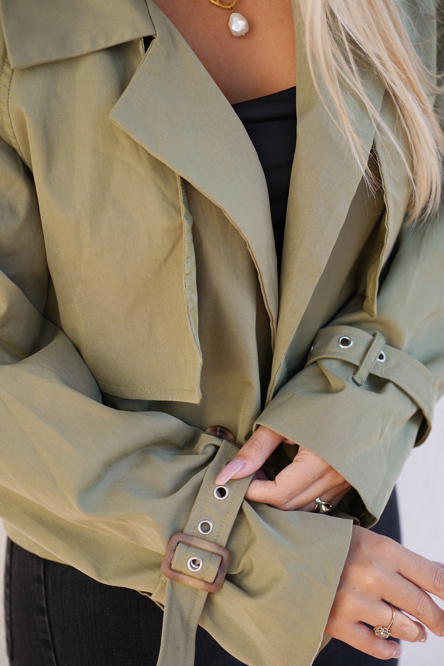 Cropped Jacke Trenchcoat kurz
