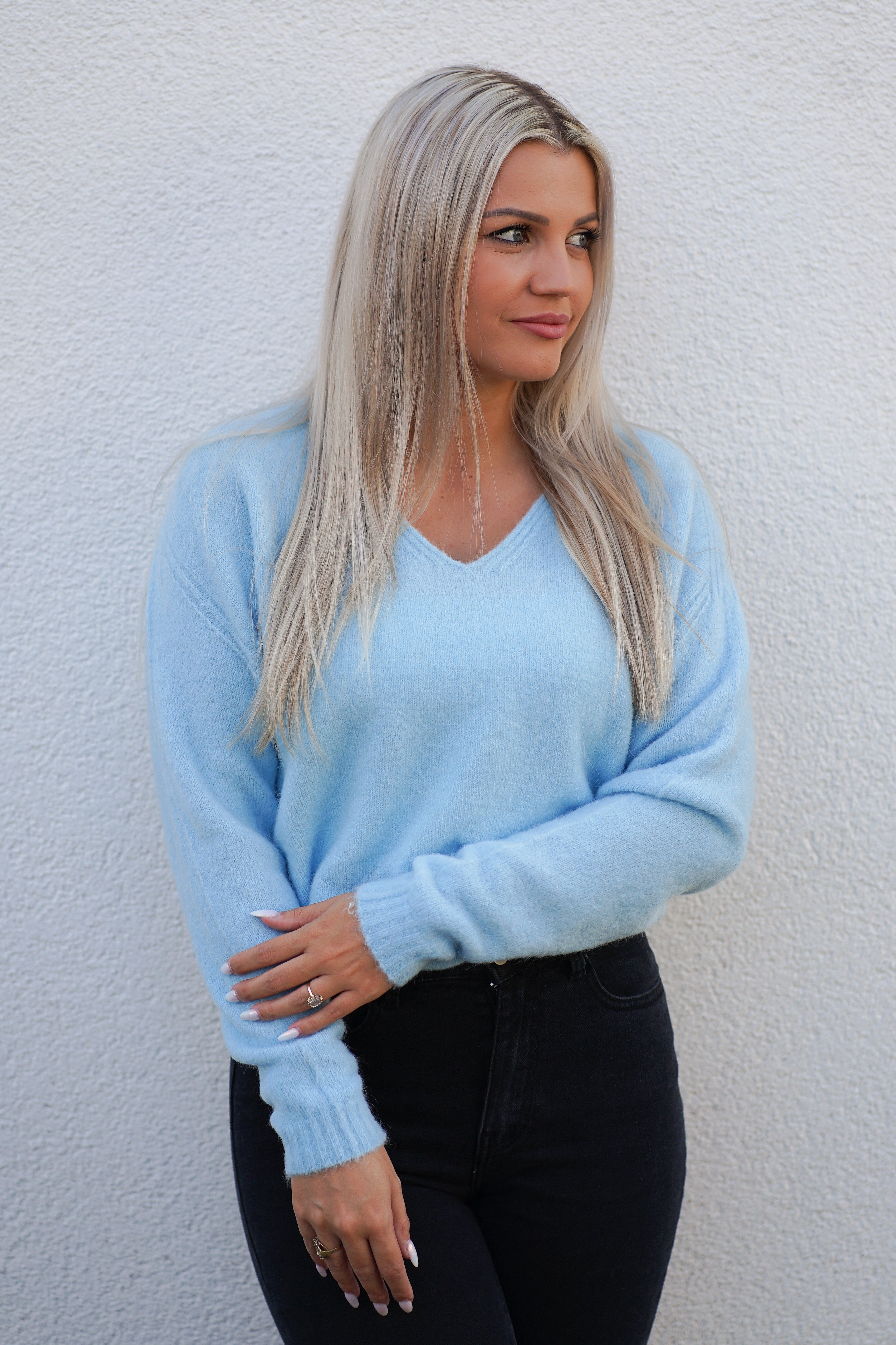 Pullover mit V-Ausschnitt