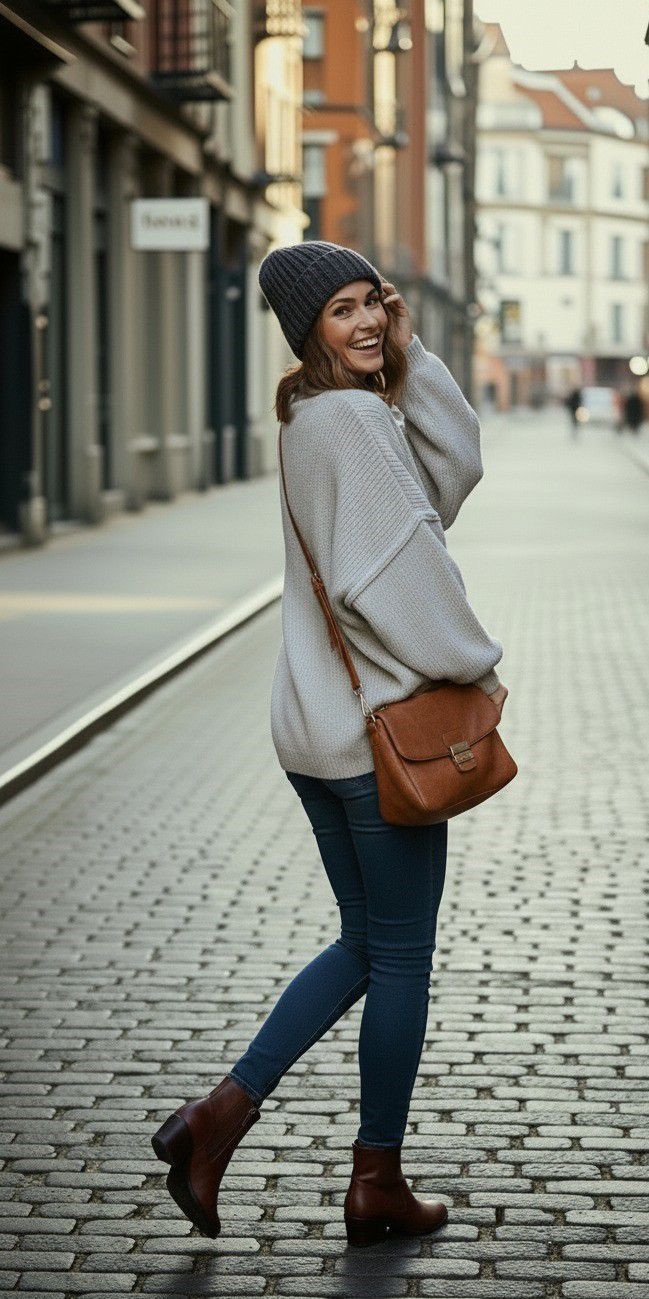 Oversize Strick-Cardigan mit Knöpfen