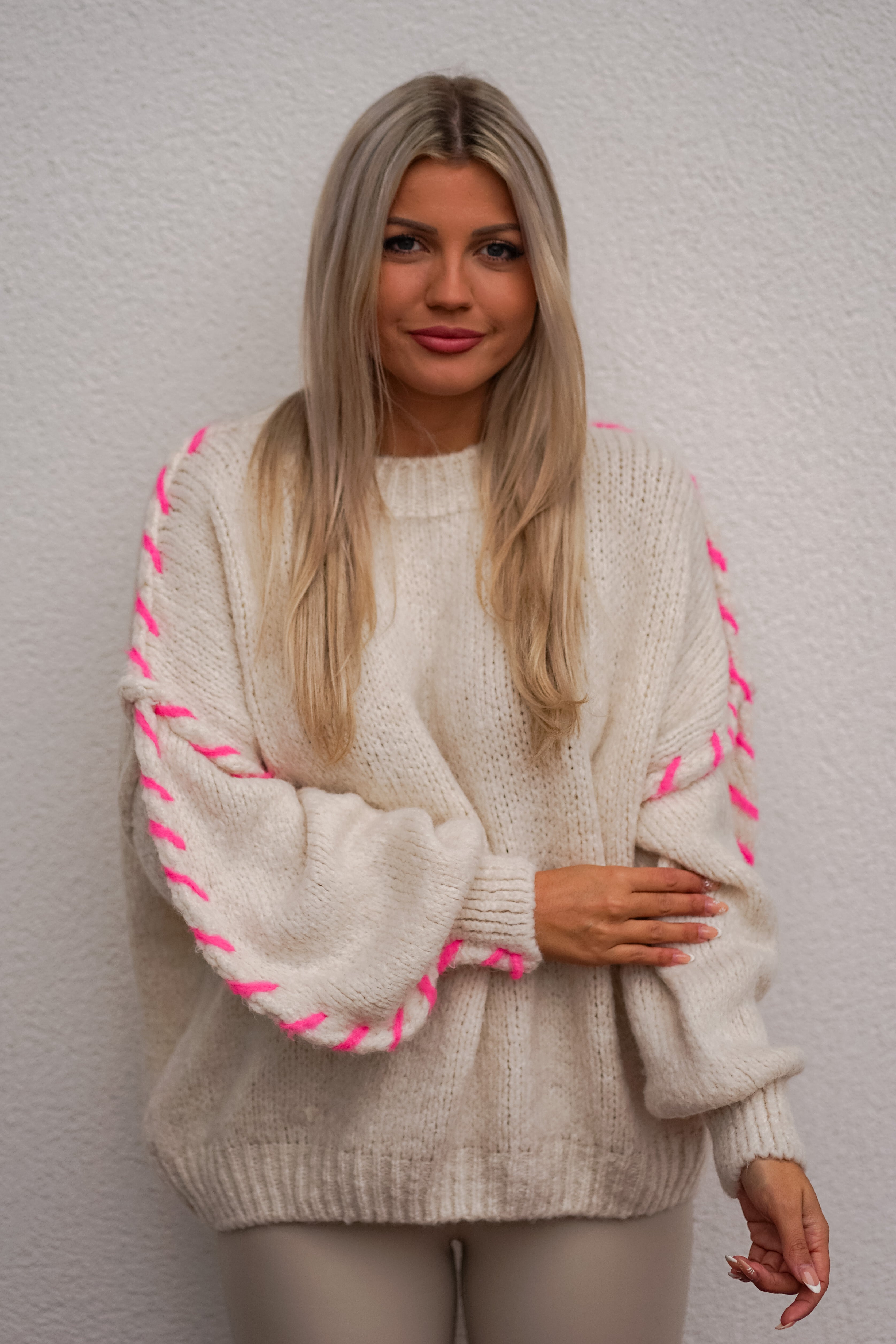 Pullover mit Kontrastnaht