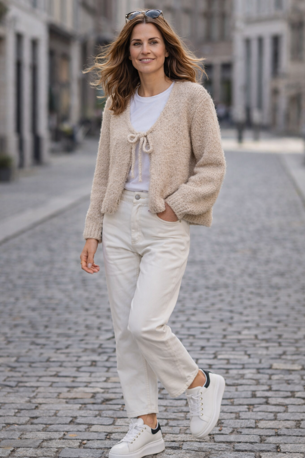 Cozy Cardigan mit Schleife