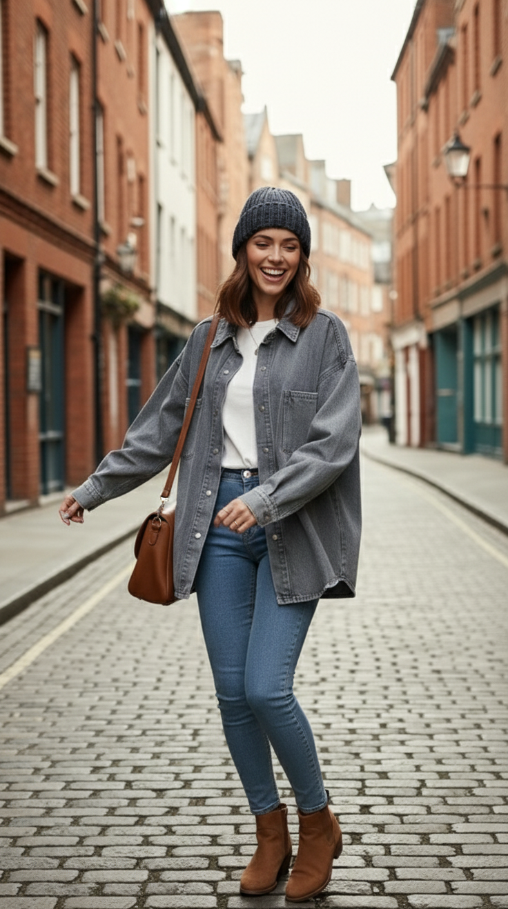 Oversize Jeansjacke – Lässiger Streetstyle-Look