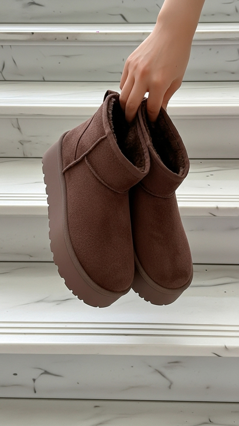 Gefütterte Boots mit Plateau „Helsinki“