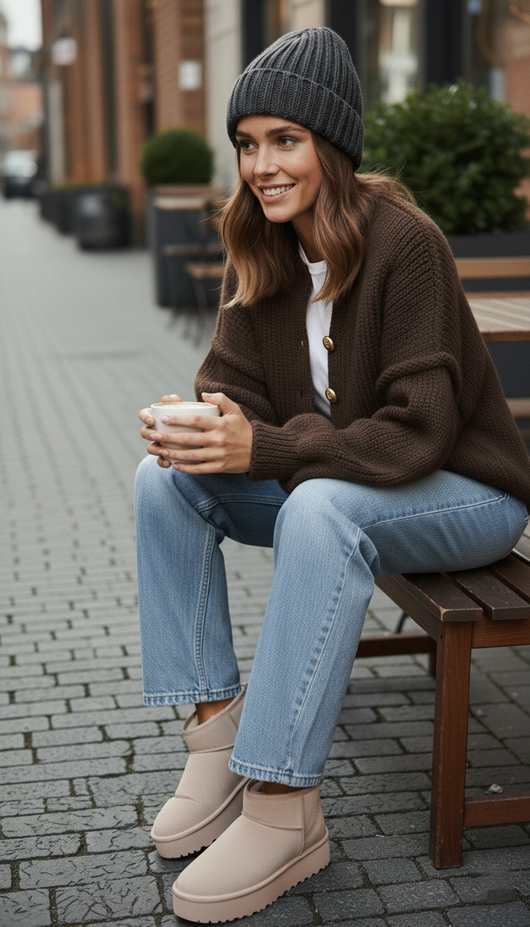 Strick-Cardigan mit Knöpfen