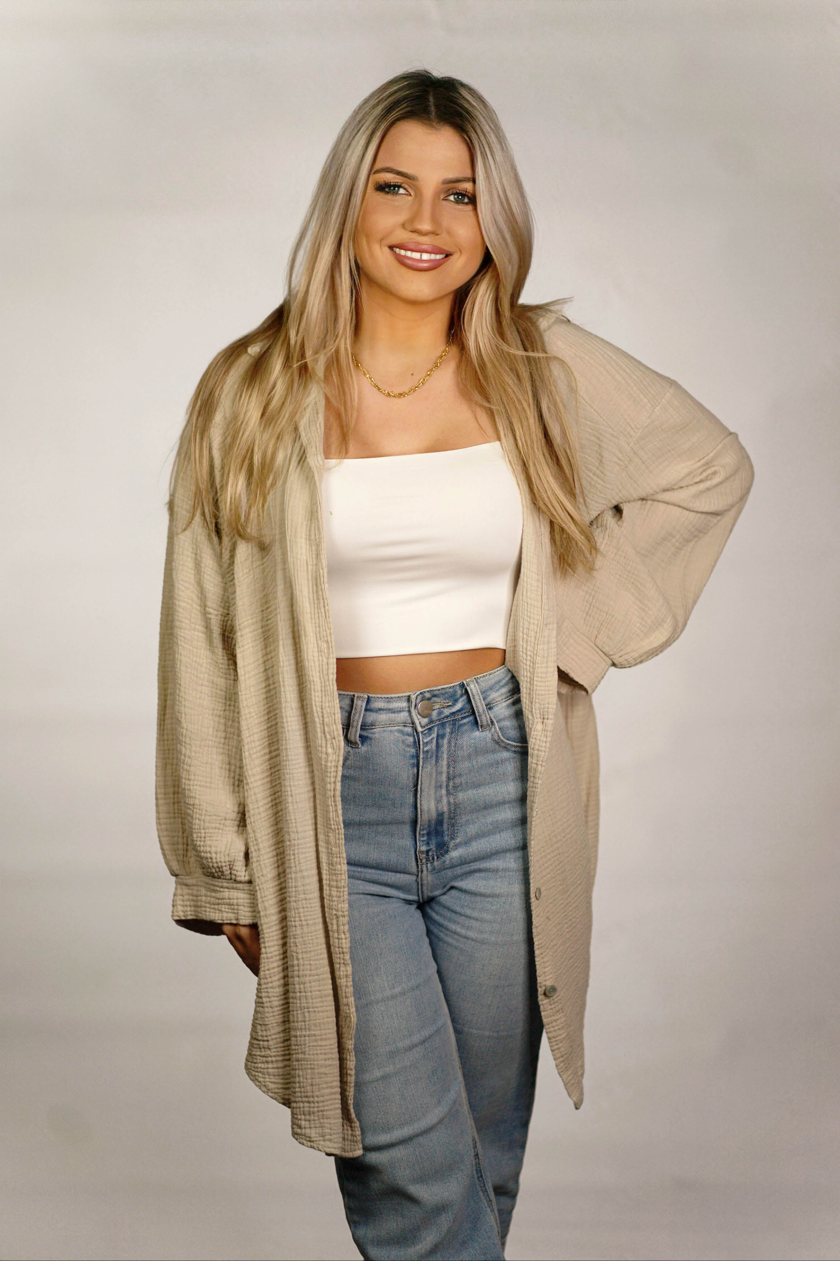 Musselin Bluse “Nadine” lang