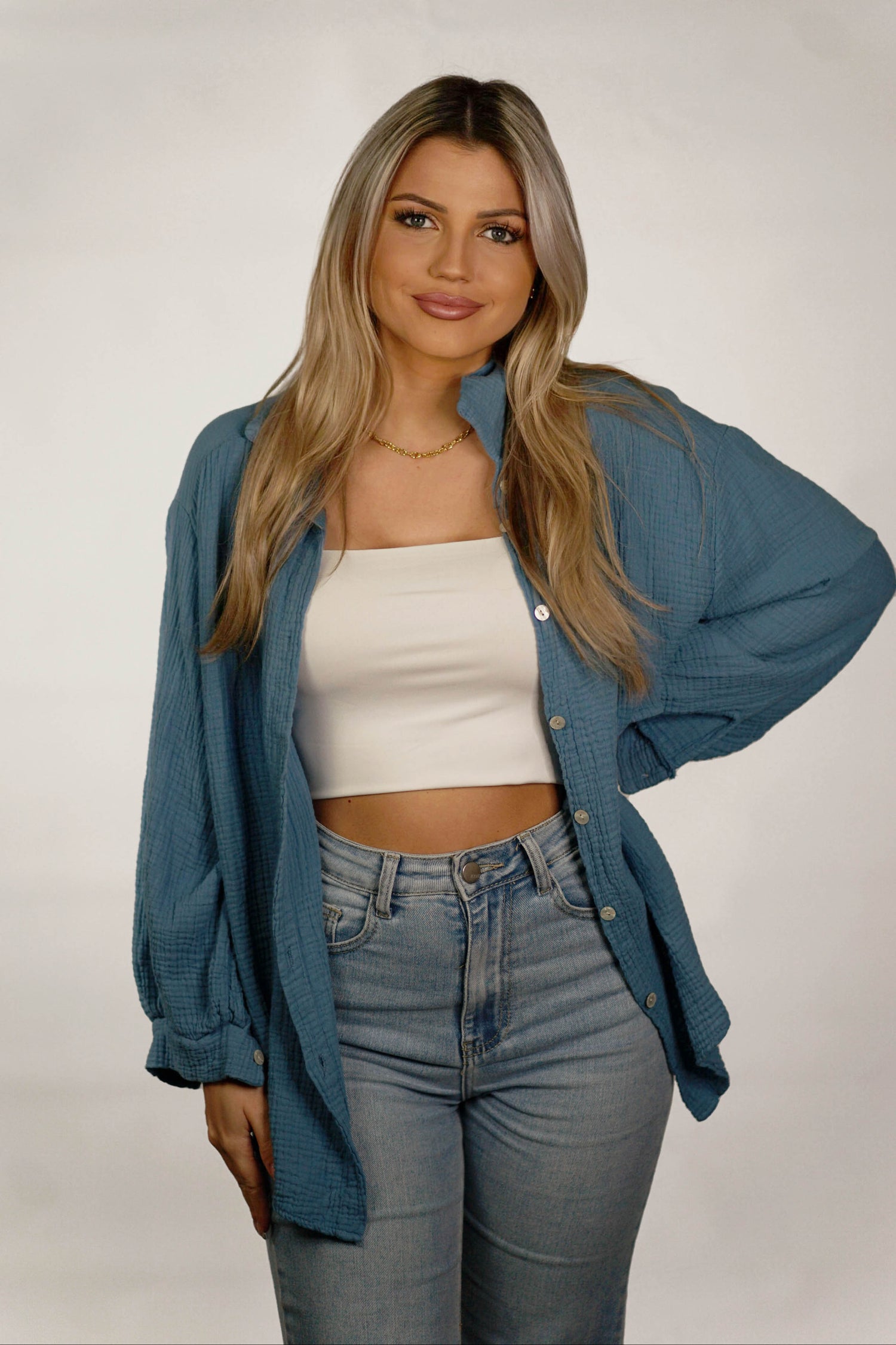 Musselin Bluse „Nadine“ kurz