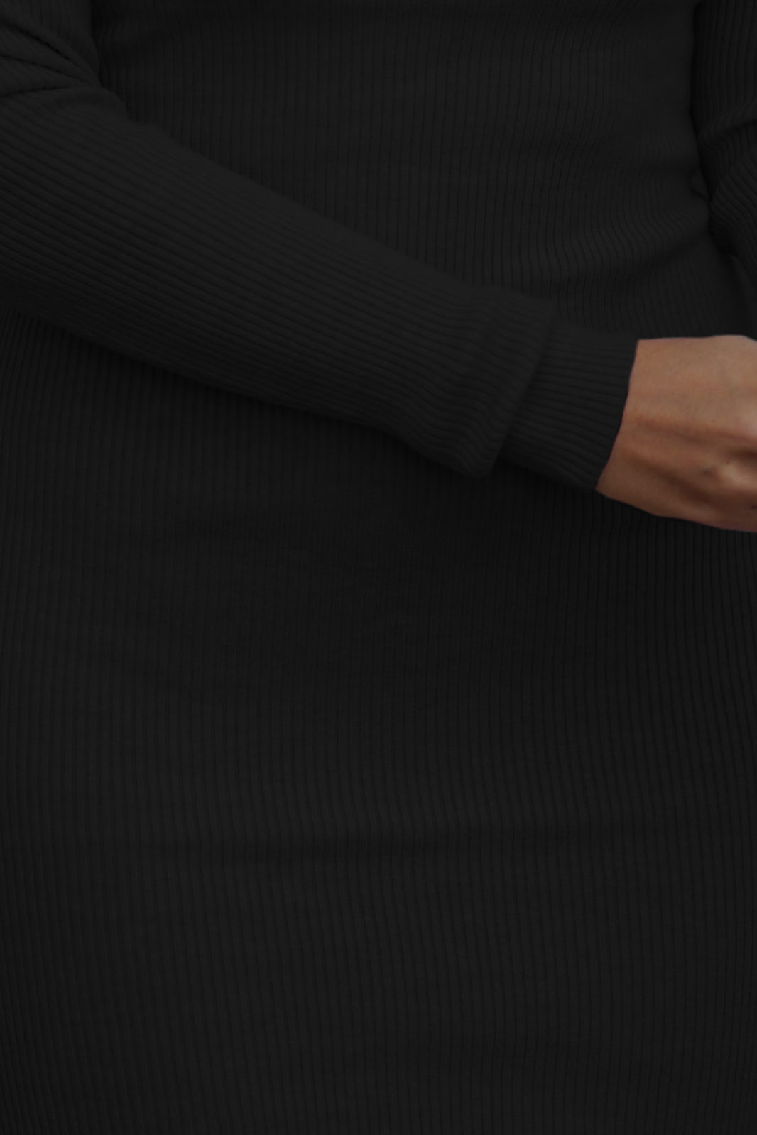 Off-Shoulder Strickkleid