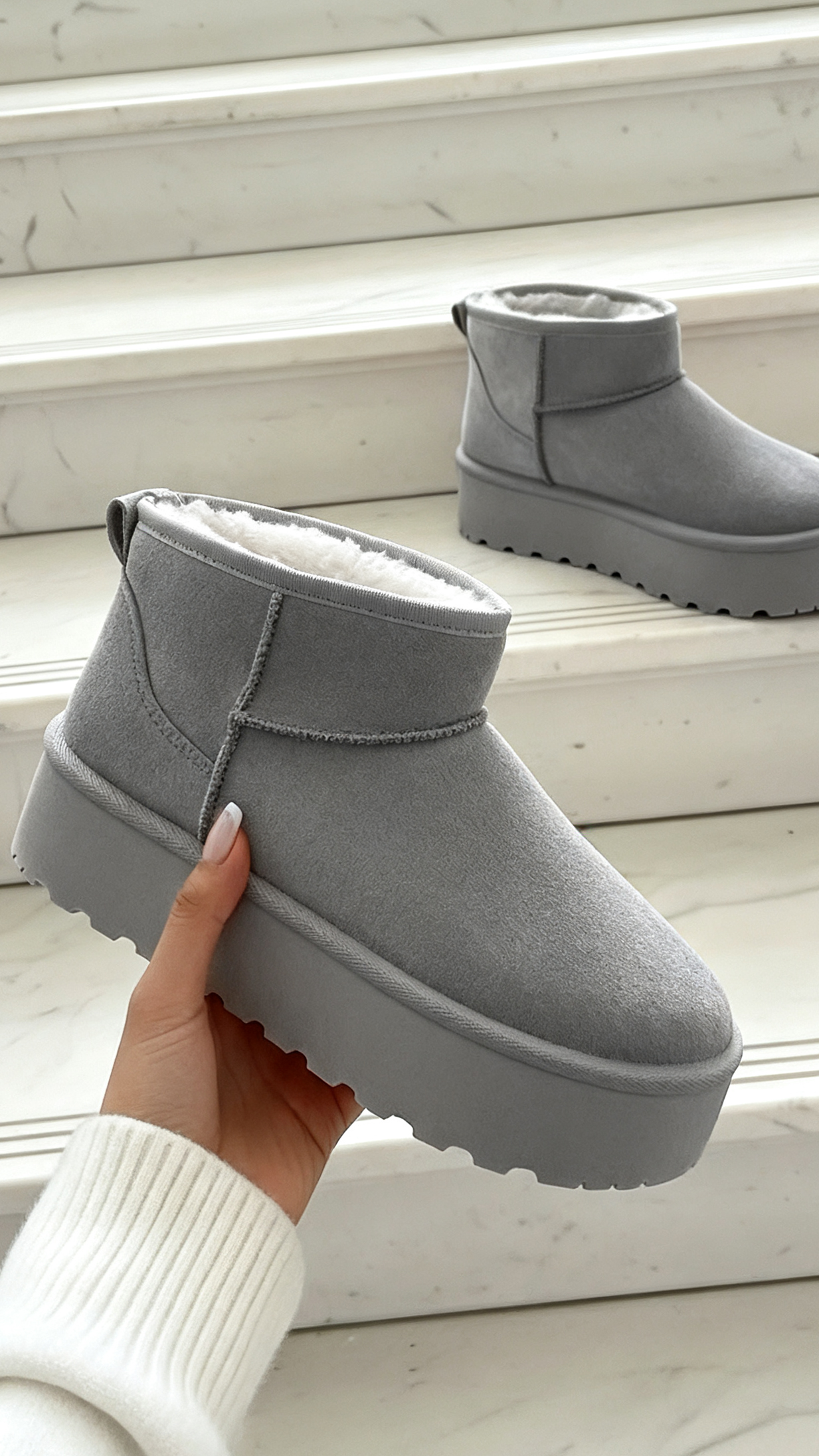 Gefütterte Boots mit Plateau „Helsinki“