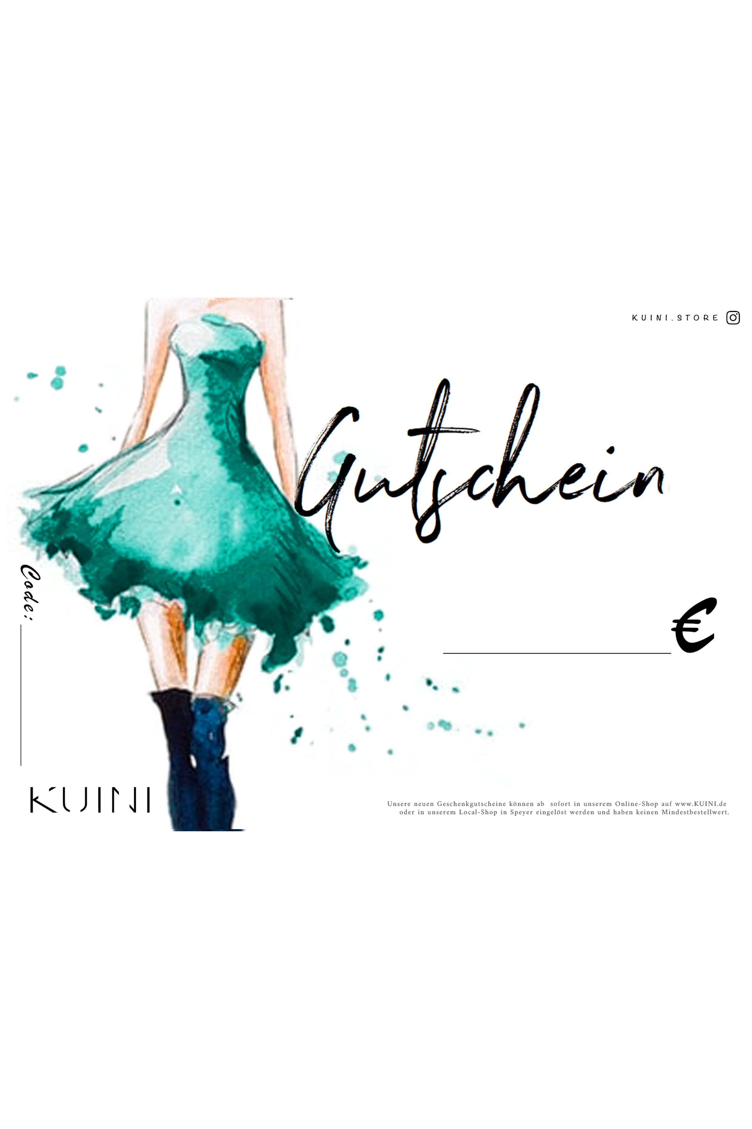 KUINI-Geschenkgutschein