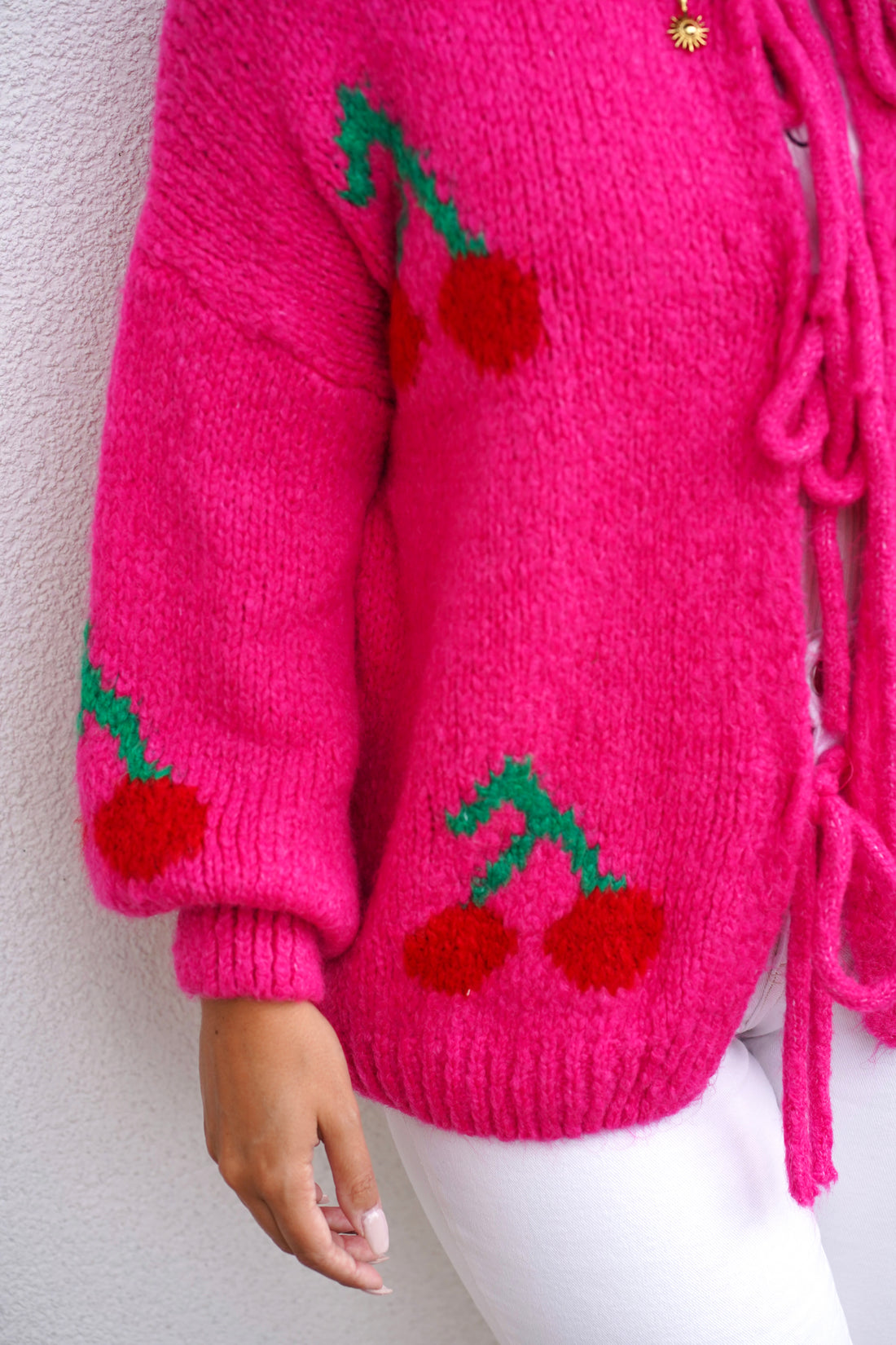 Cardigan Schleife Cherry