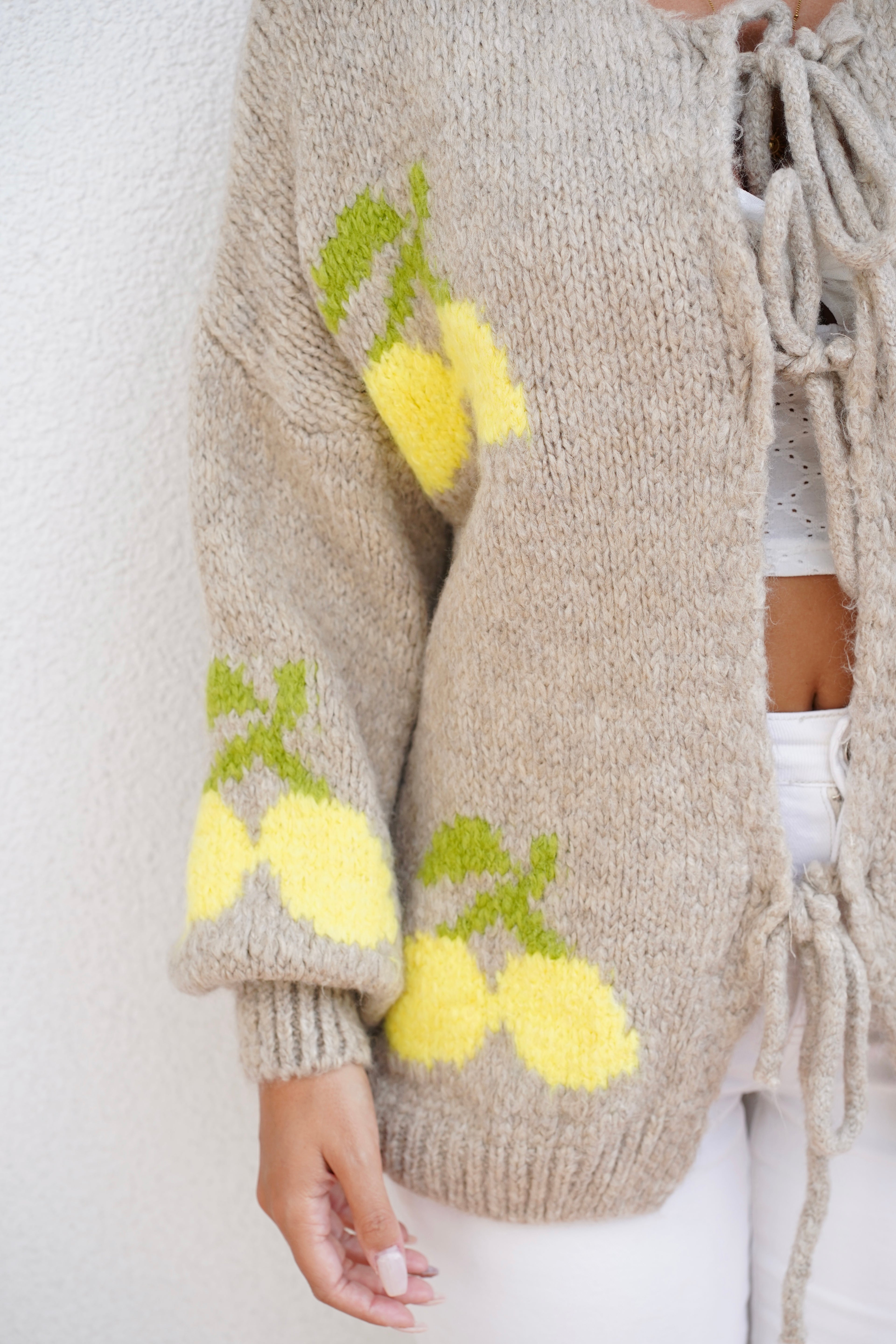 Cardigan Schleife Lemon