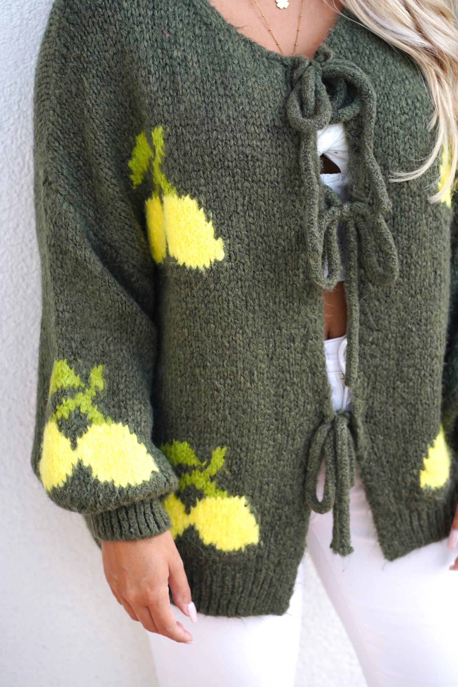 Cardigan Schleife Lemon