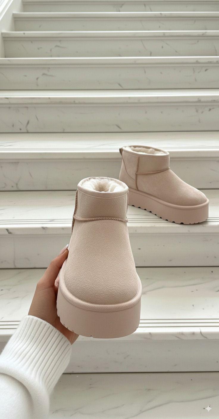 Gefütterte Boots mit Plateau „Helsinki“