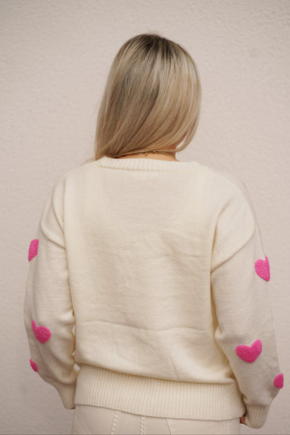 Pullover mit Herzen