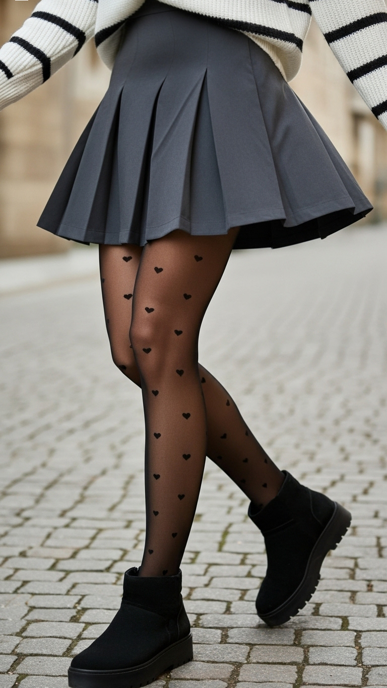 Hosenfaltenrock in Schwarz – Kellerfalten-Look