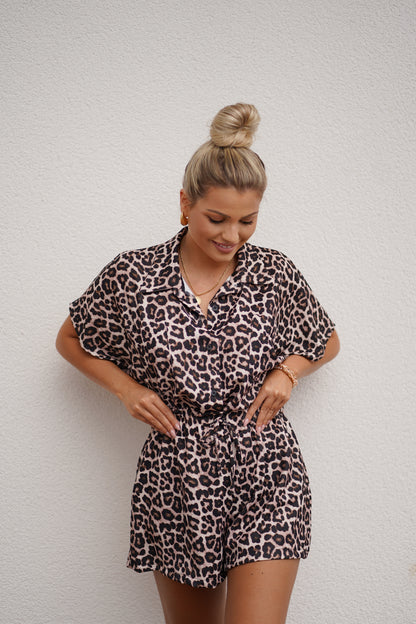 Bluse mit Leopardenmuster