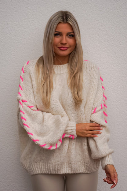 Pullover mit Kontrastnaht