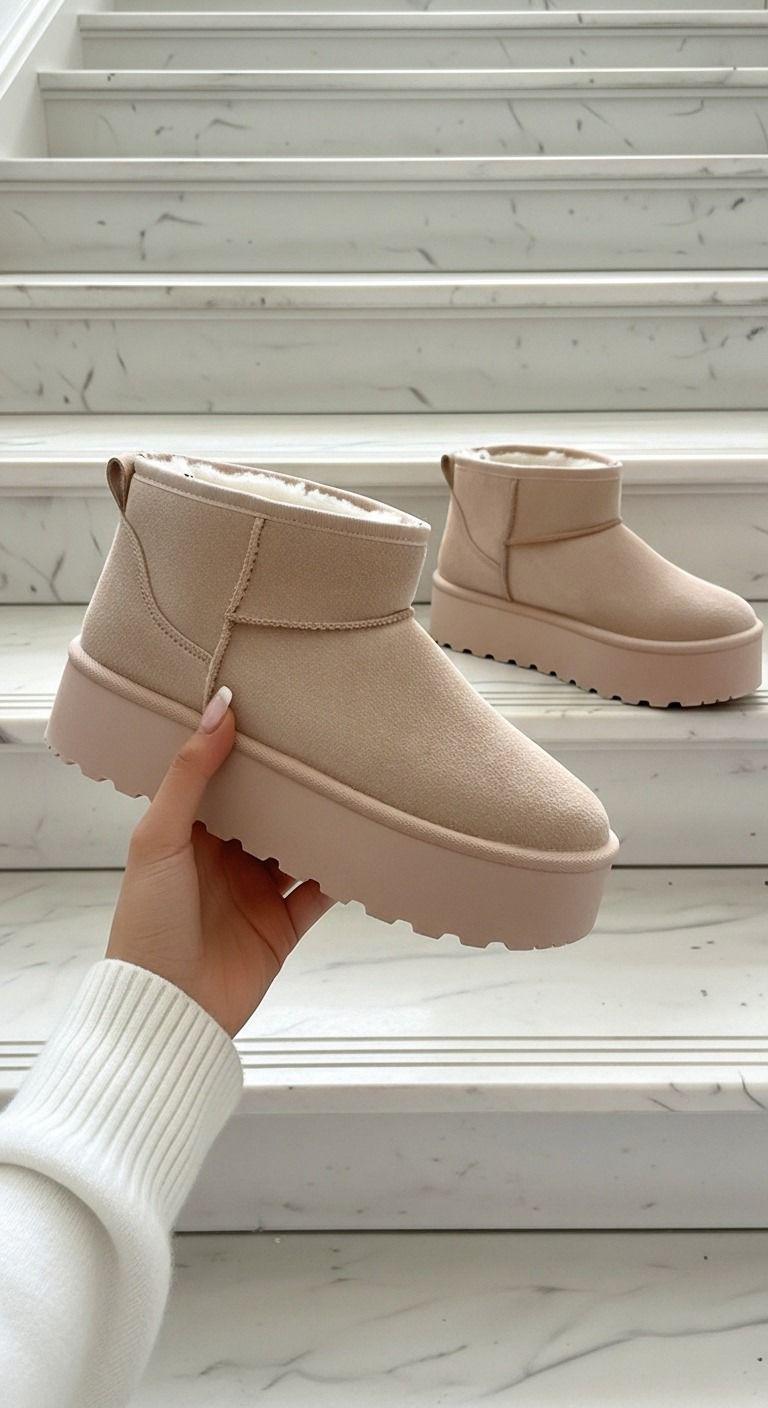 Gefütterte Boots mit Plateau „Helsinki“