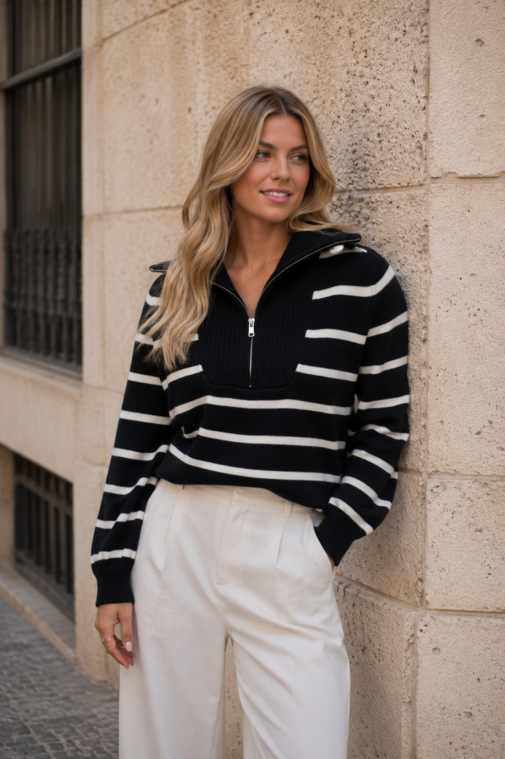 Pullover mit Halfzip