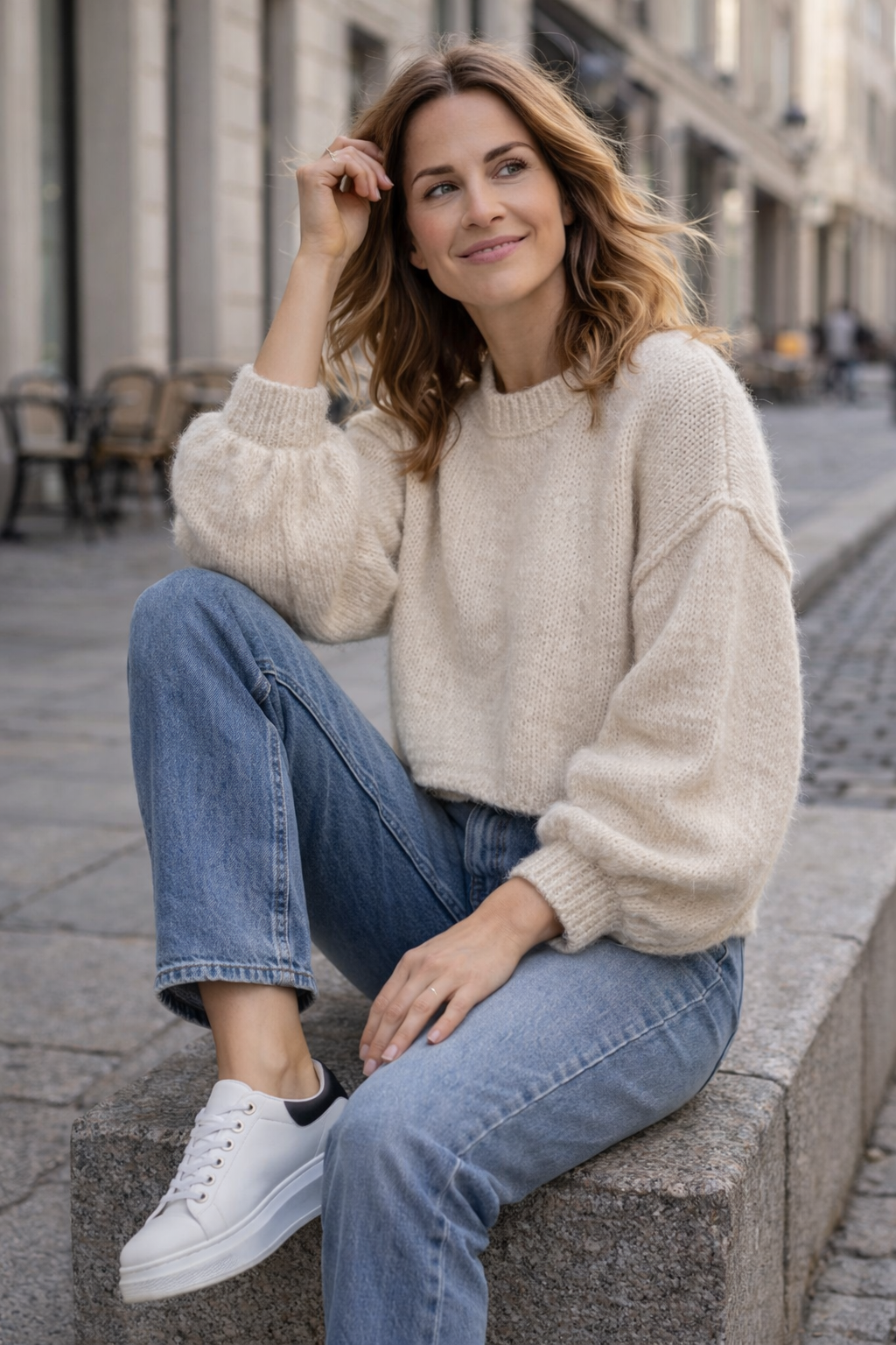 Soft Cropped Strickpullover