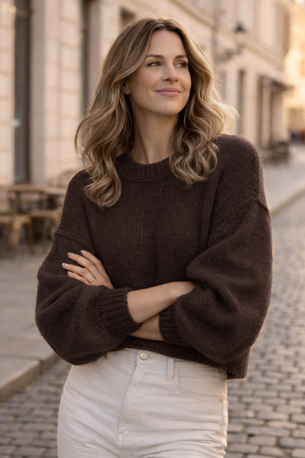 Soft Cropped Strickpullover