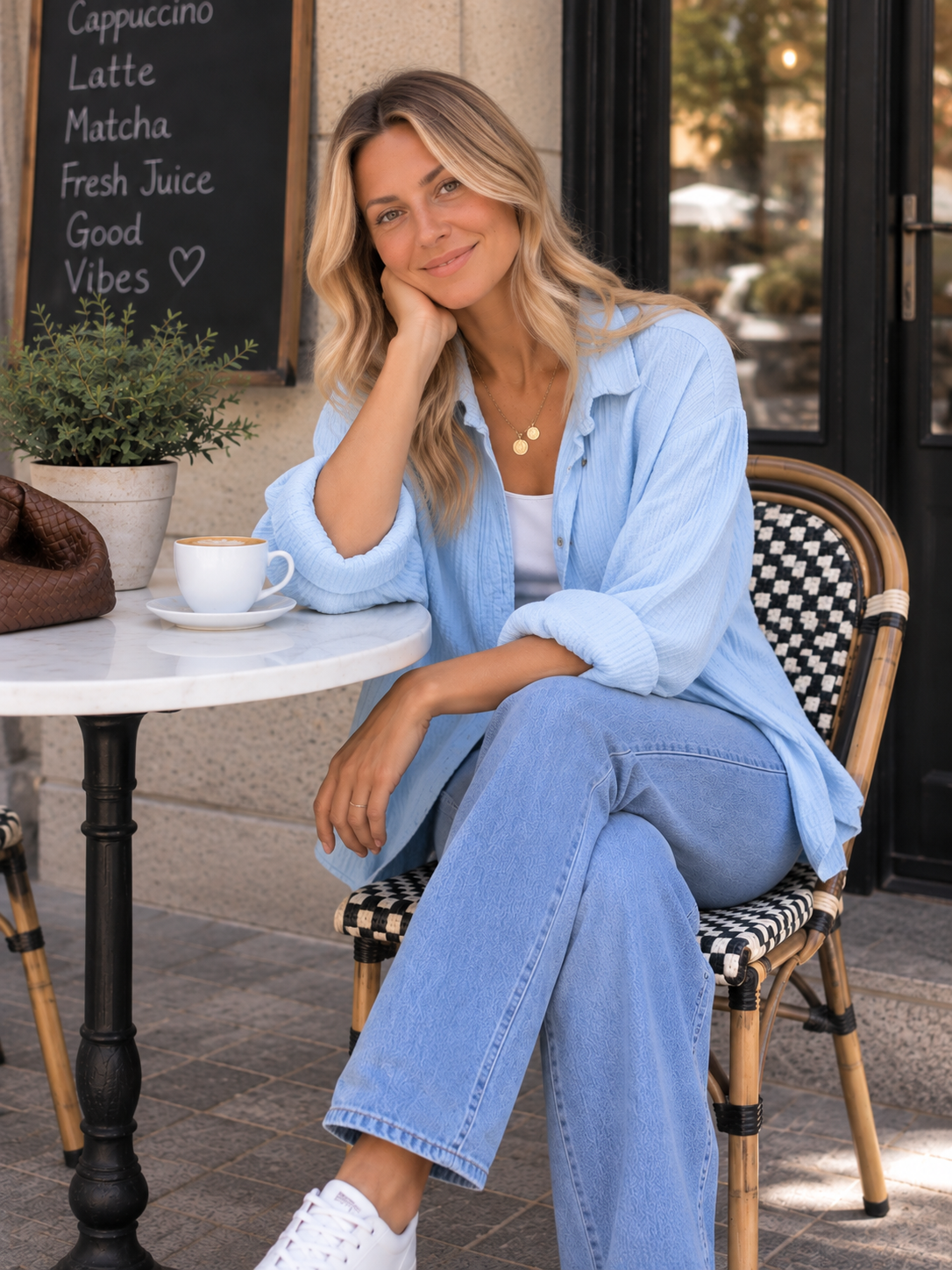 Musselin-Bluse aus Baumwolle