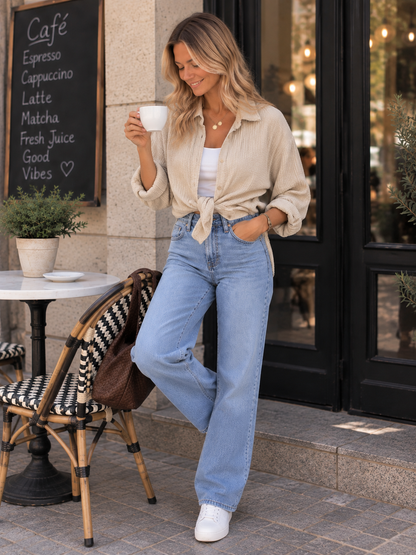 Musselin-Bluse aus Baumwolle