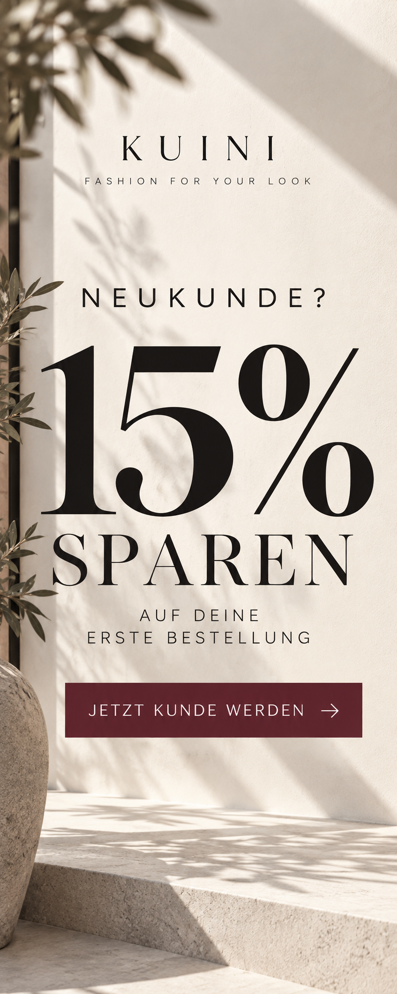 Neukundin? Jetzt 15 Prozent sparen