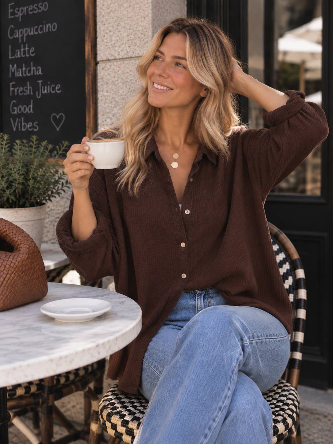 Musselin-Bluse aus Baumwolle