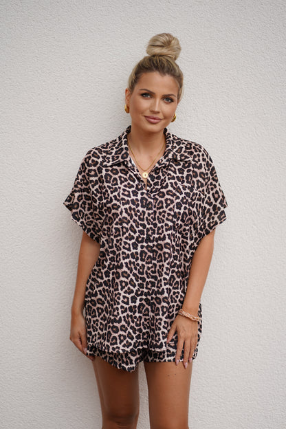 Bluse mit Leopardenmuster