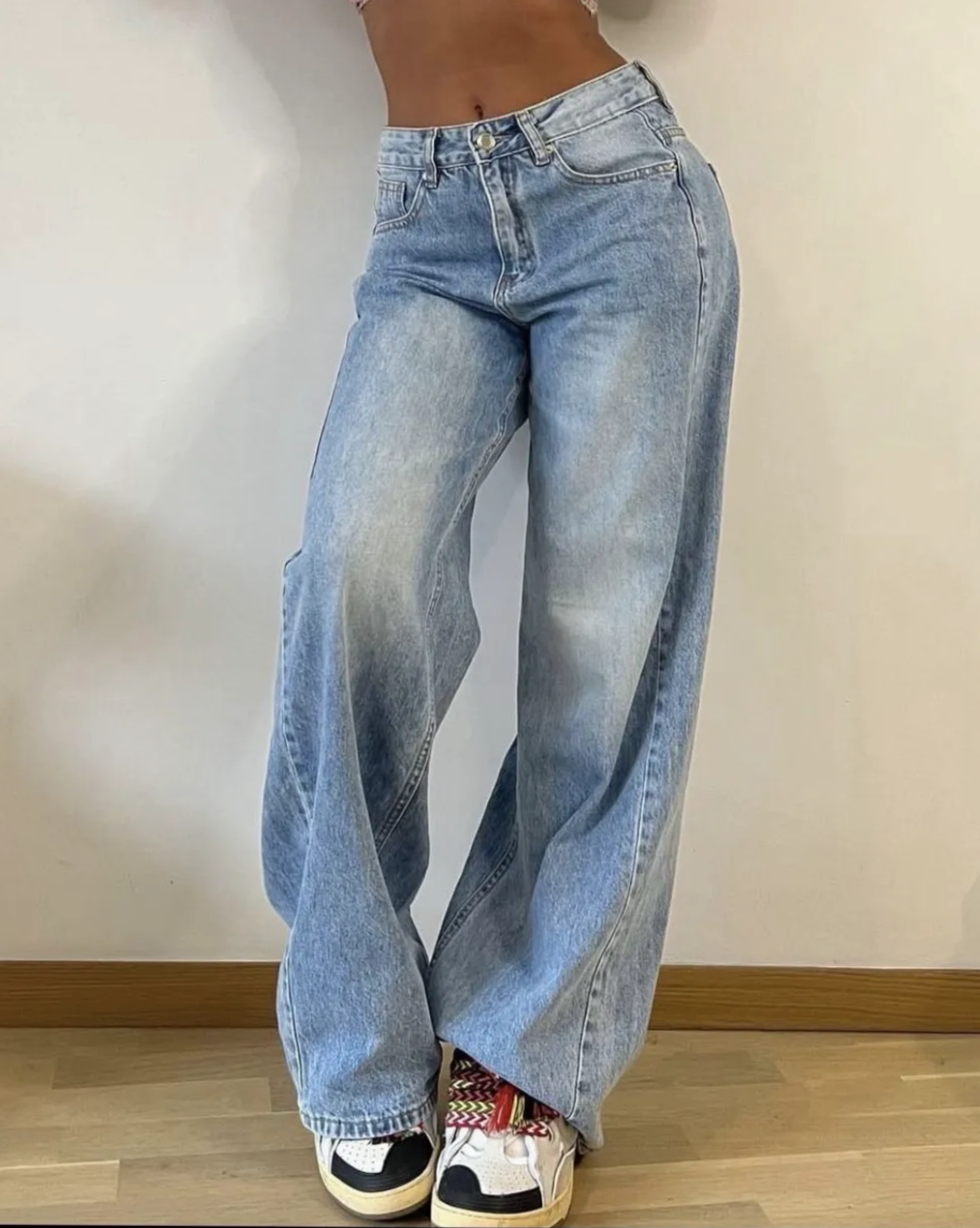 High-Waist Jeans wide