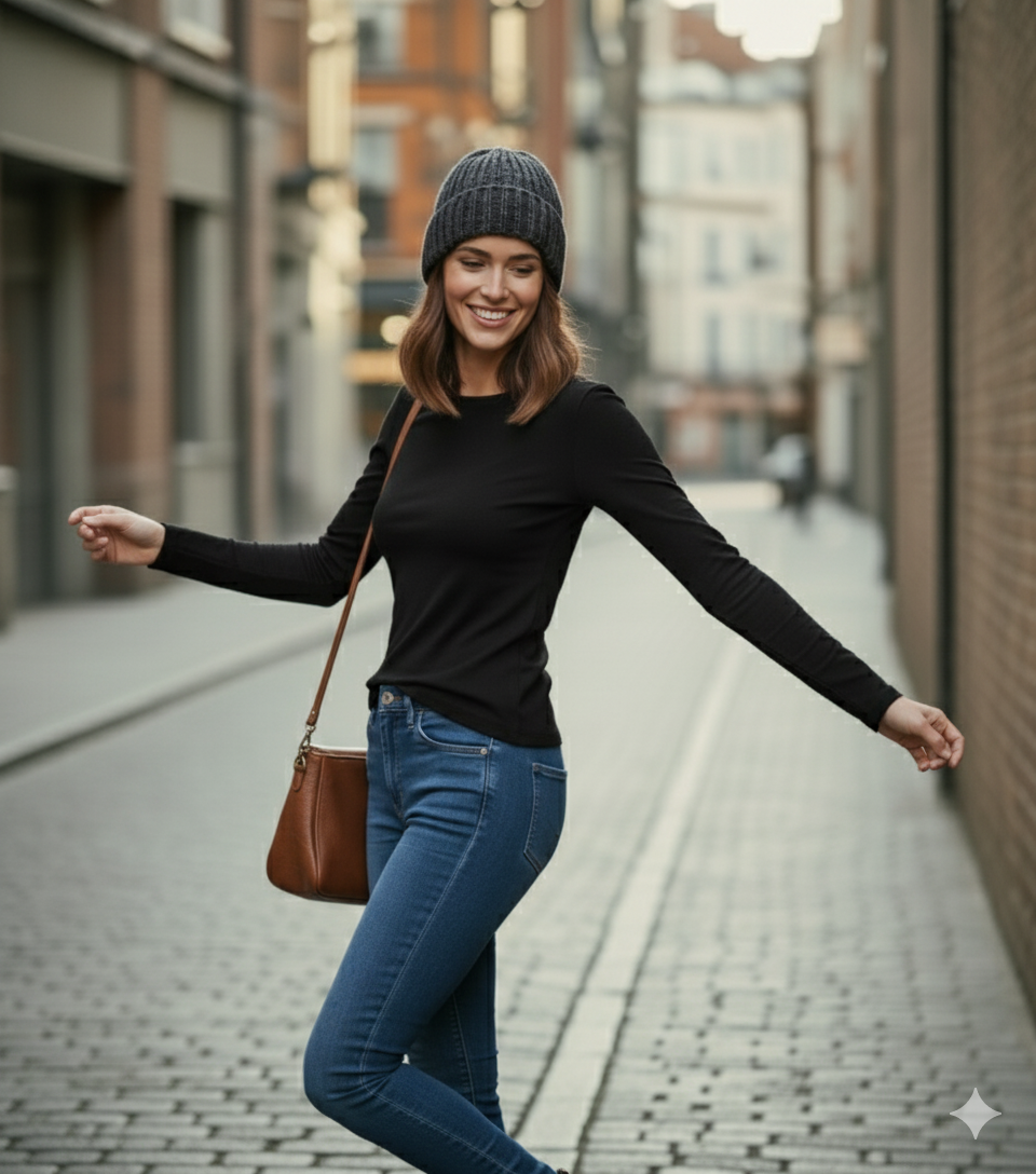 Basic Langarmshirt – Schlicht & Zeitlos