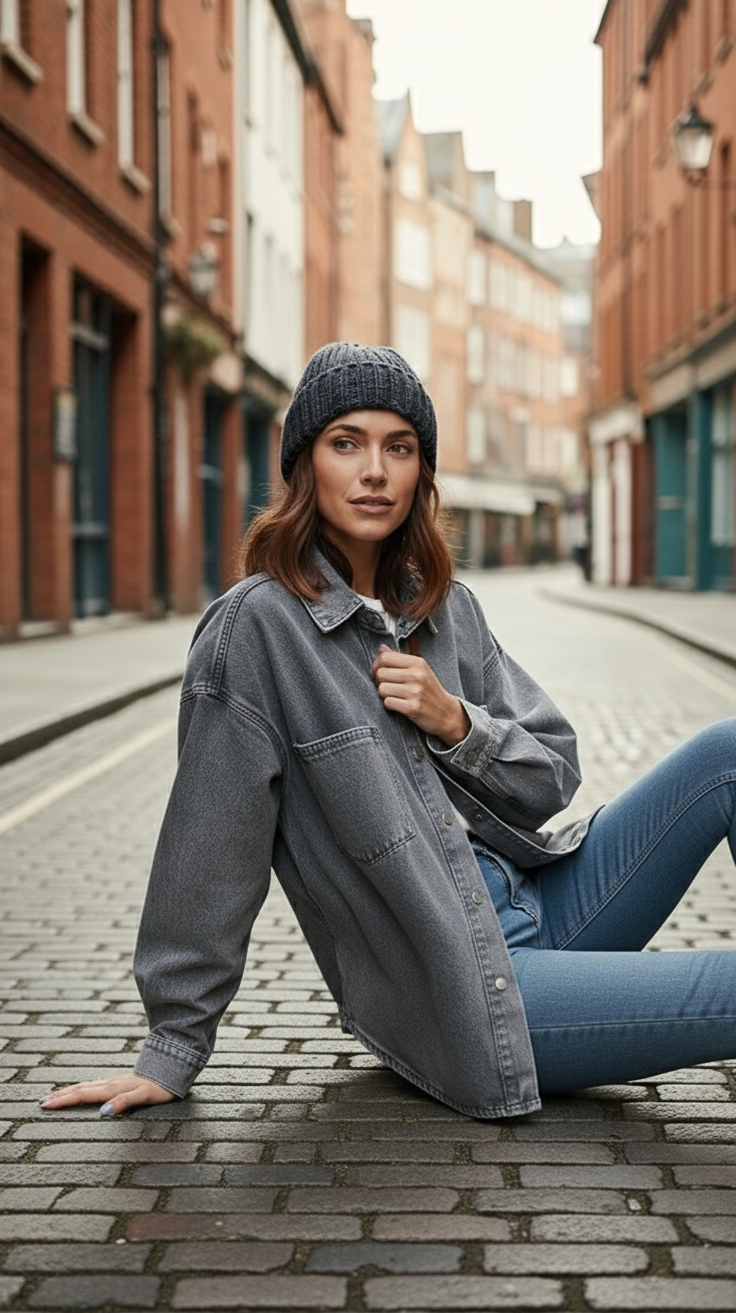 Oversize Jeansjacke – Lässiger Streetstyle-Look