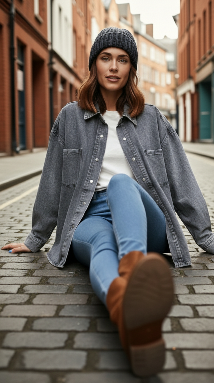 Oversize Jeansjacke – Lässiger Streetstyle-Look
