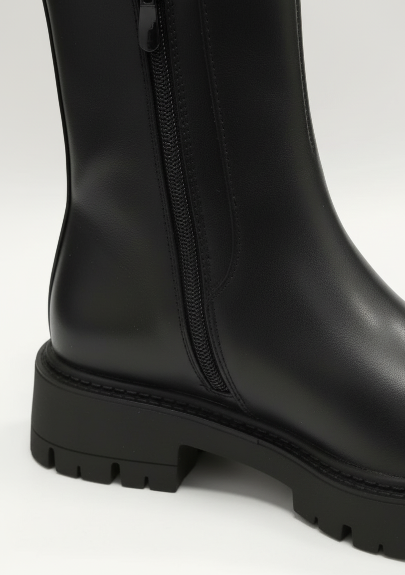 Chelsea Stiefel „Black Elegance“ – Klassischer Chunky Boot