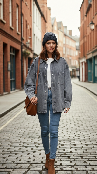 Oversize Jeansjacke – Lässiger Streetstyle-Look