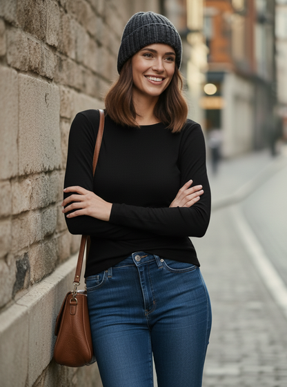 Basic Langarmshirt – Schlicht &amp; Zeitlos