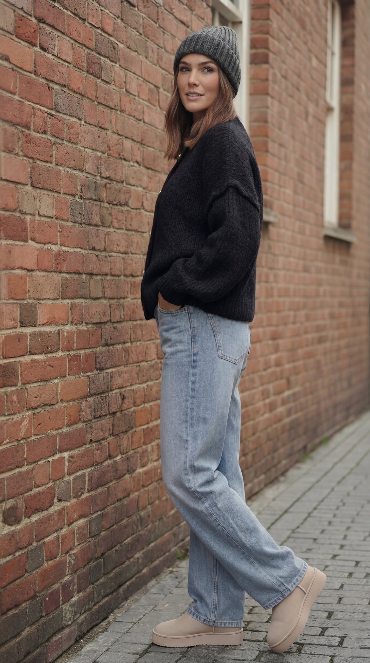 Strick-Cardigan mit Knöpfen