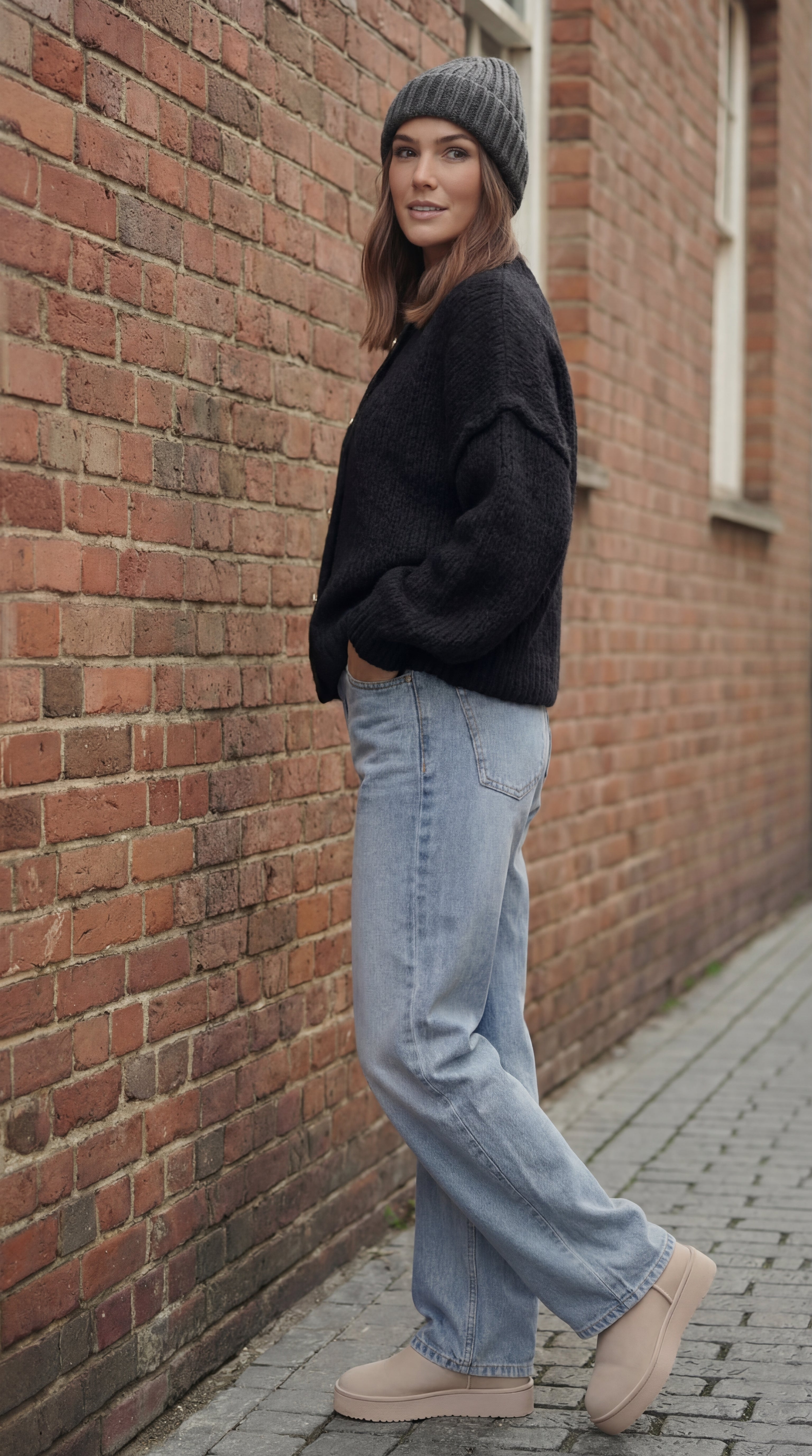 Strick-Cardigan mit Knöpfen