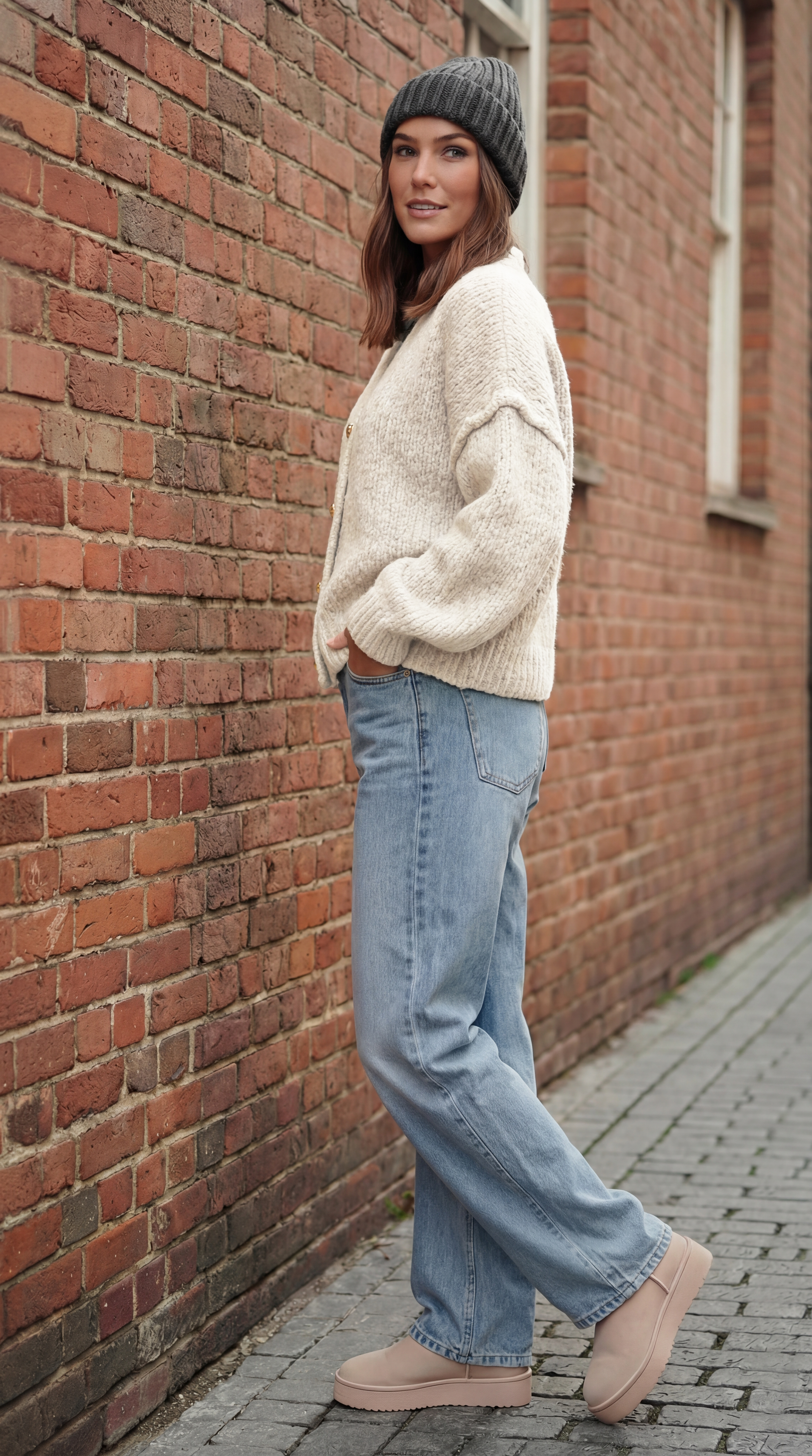 Strick-Cardigan mit Knöpfen