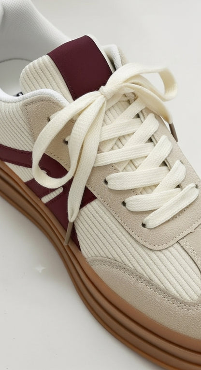 Trend- Sneaker Beige &amp; Braun