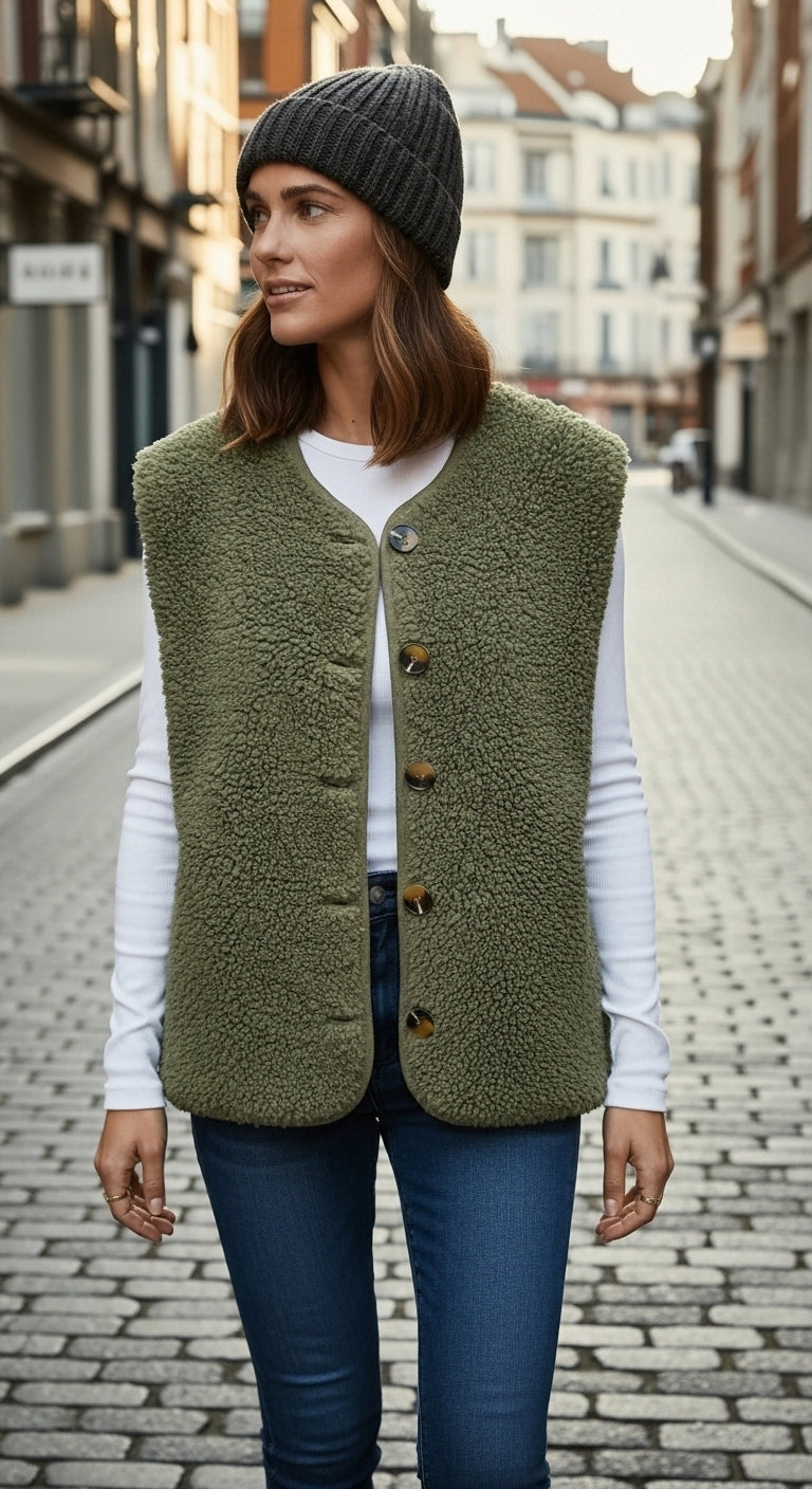Teddy-Weste – Kuschelig &amp; Stylisch