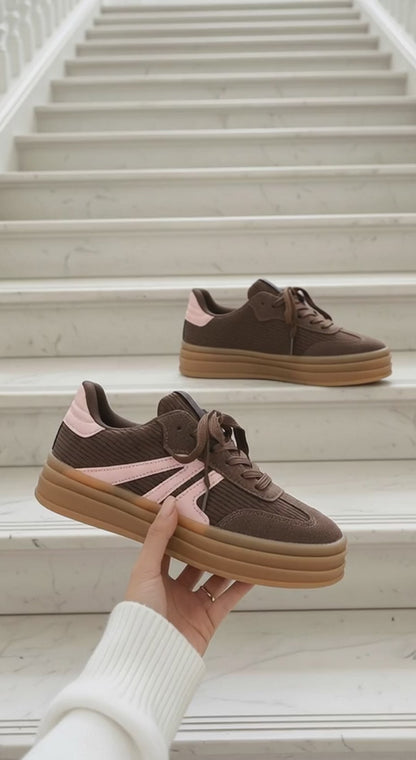 Trend- Sneaker Beige &amp; Braun