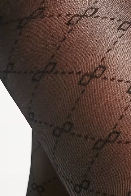 Strumpfhose mit Schleifenmuster